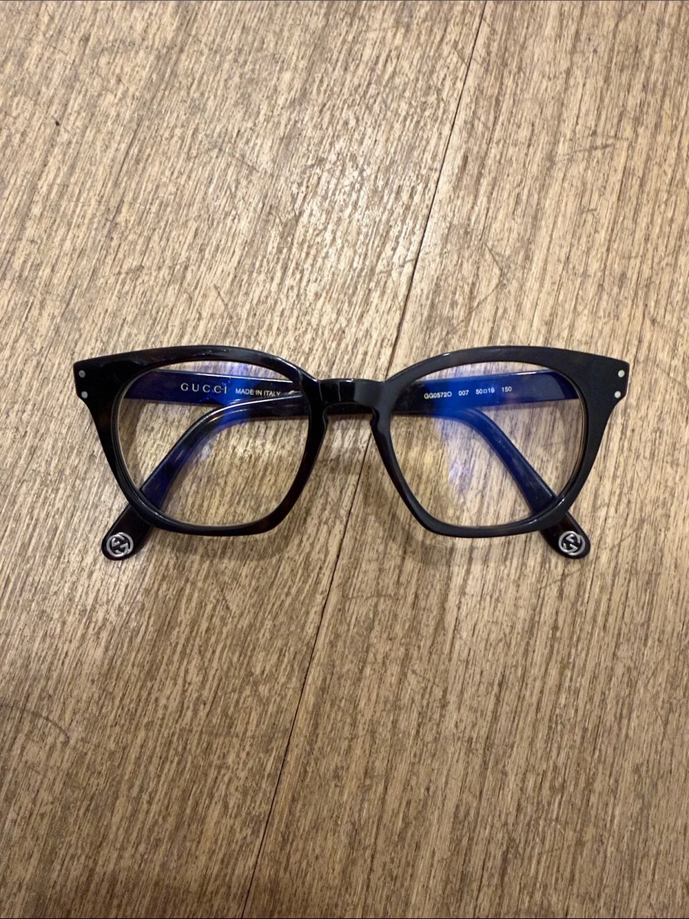Gucci Tortoiseshell Rectangular Eyeglasses - Picture 7 of 7